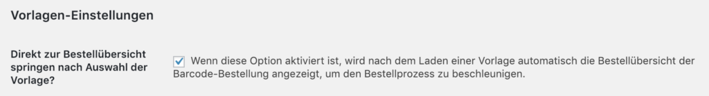 2. Einrichtung des Plugins — Bildschirmansicht